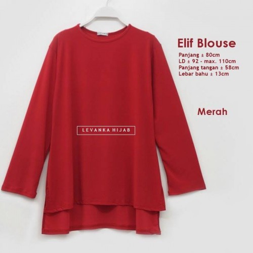 Elif-001 Baju Atasan Polos Jersey Korea